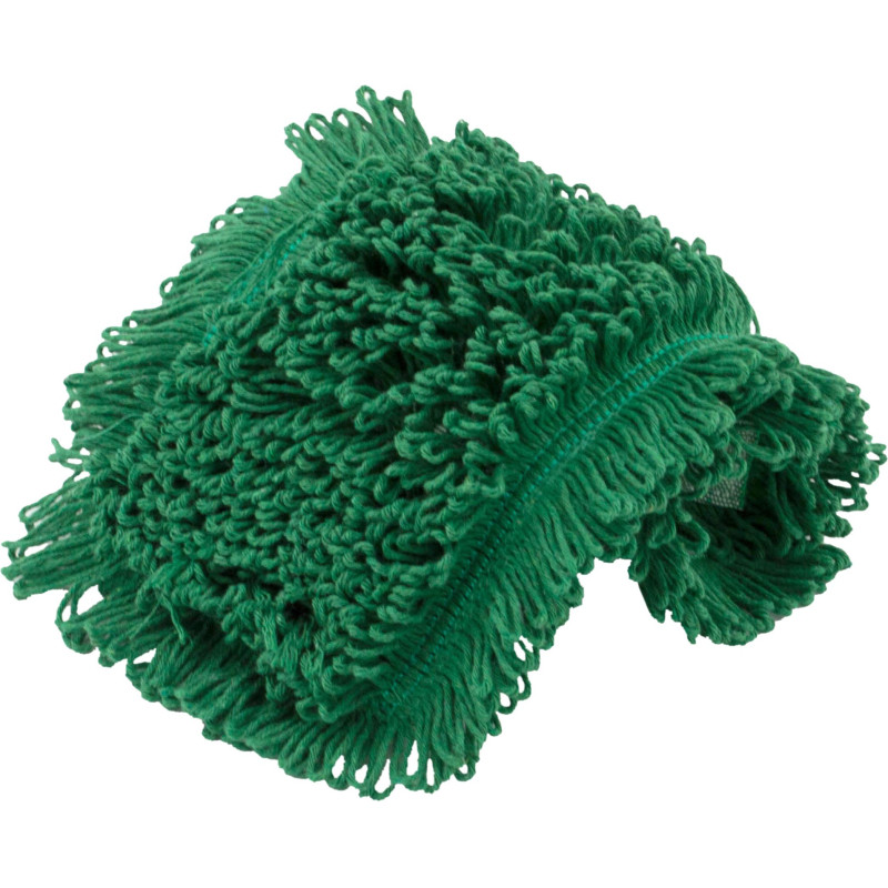 Насадка МОП плоский 40х13см ухо+карман хлопок зелёный CN3067