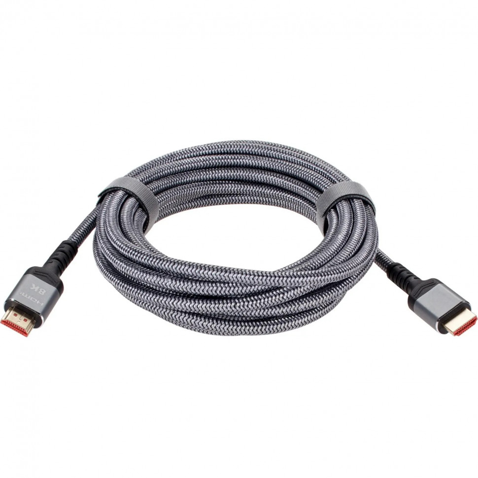 Кабель HDMI 19M/M,ver. 2.1 8KX60Hz (Econom) оплетка 5m iOpen <ACG859A-5.0 Кабель HDMI 19M/M,ver. 2.1 8KX60Hz (Econom) оплетка 5m iOpen <ACG859A-5.0