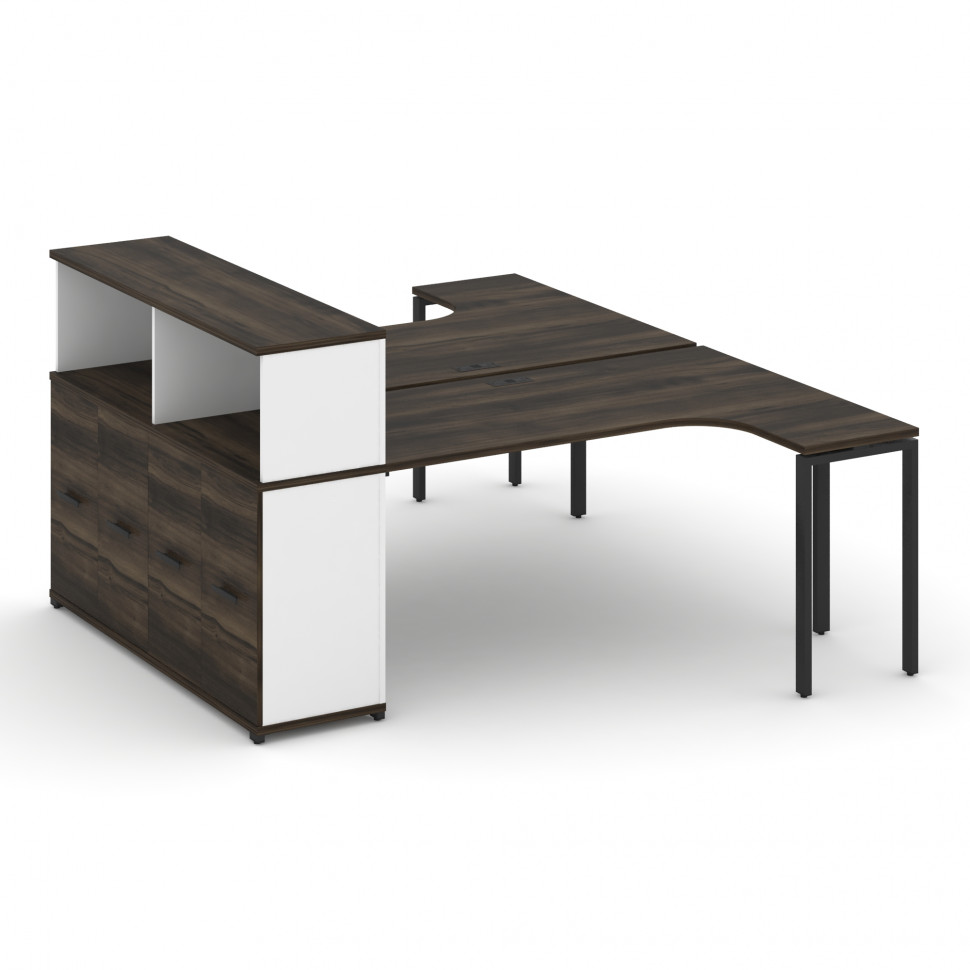 Concept Рабочая станция с опорным распаш. шкафом с надставкой низ. CN.DSA-214 B Дуб Мали/Белый Брилл Concept Рабочая станция с опорным распаш. шкафом с надставкой низ. CN.DSA-214 B Дуб Мали/Белый Брилл