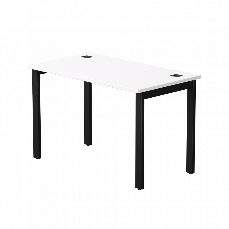 Стол прямой Everprof EVO (ЭВО) на металлокаркасе 1180х670х755 мм Белый/Черный