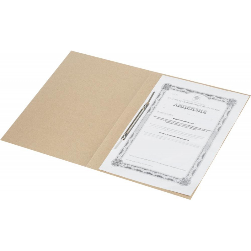 Скоросшиватель картон. ДЕЛО 190-210г/м2 немел, 100 шт/уп