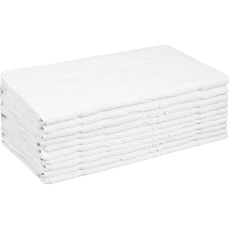 Набор полотенец махровых ножки Luscan/Oтель 650г/м2, 50х70 бел, 10шт/уп