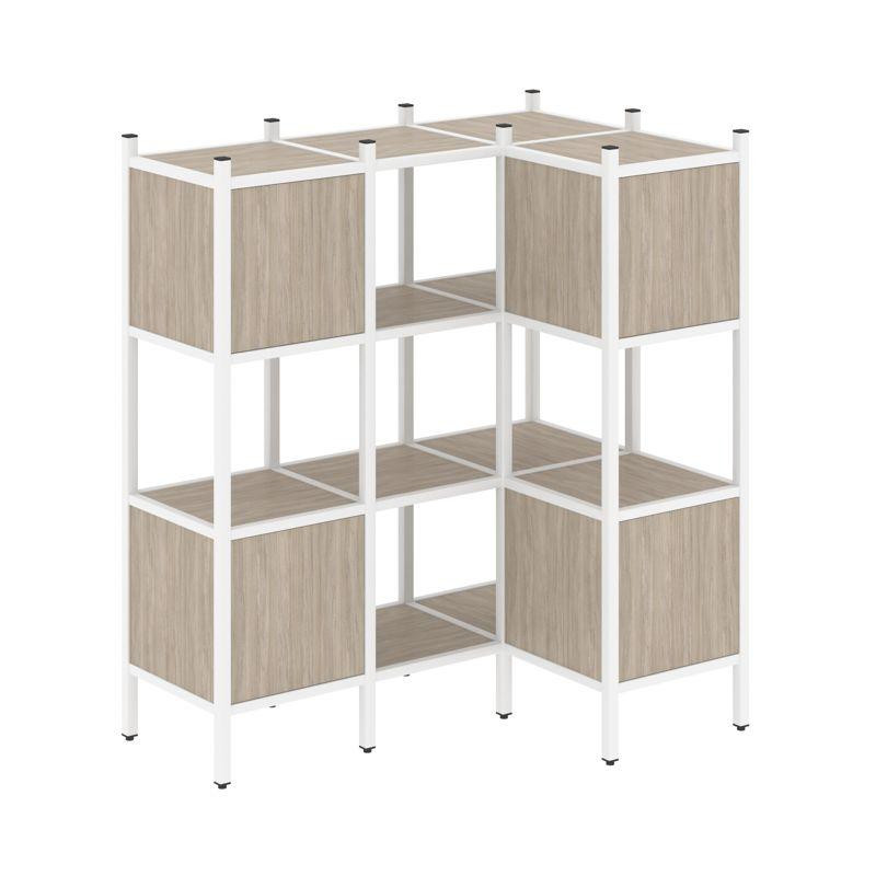 Loft Угловой внутренний стеллаж VR.L-29 Дуб Аттик/Металл Белый 1278*862*1458