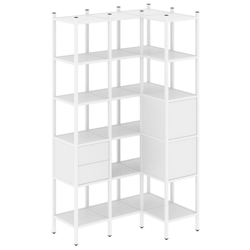 Loft Угловой внутренний стеллаж VR.L-35 Белый Бриллиант/Металл Белый 1278*862*2280