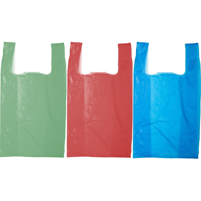 Пакет-майка ПНД 16+12х30 10мкм 100шт./уп.цветной/пол