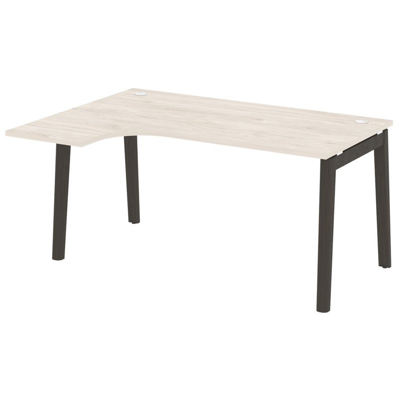Onix Wood Стол эргономичный левый OW.SA-4 (L) Денвер Светлый/Дуб Темный/Металл Антрацит 1580*1180*75