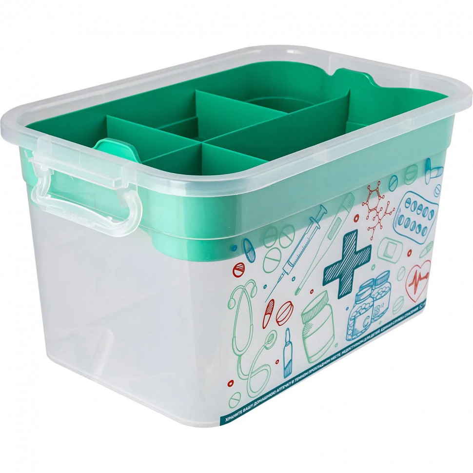 Контейнер для аптечки ДОМАШНИЙ ДОКТОР 10л 355x235x190мм