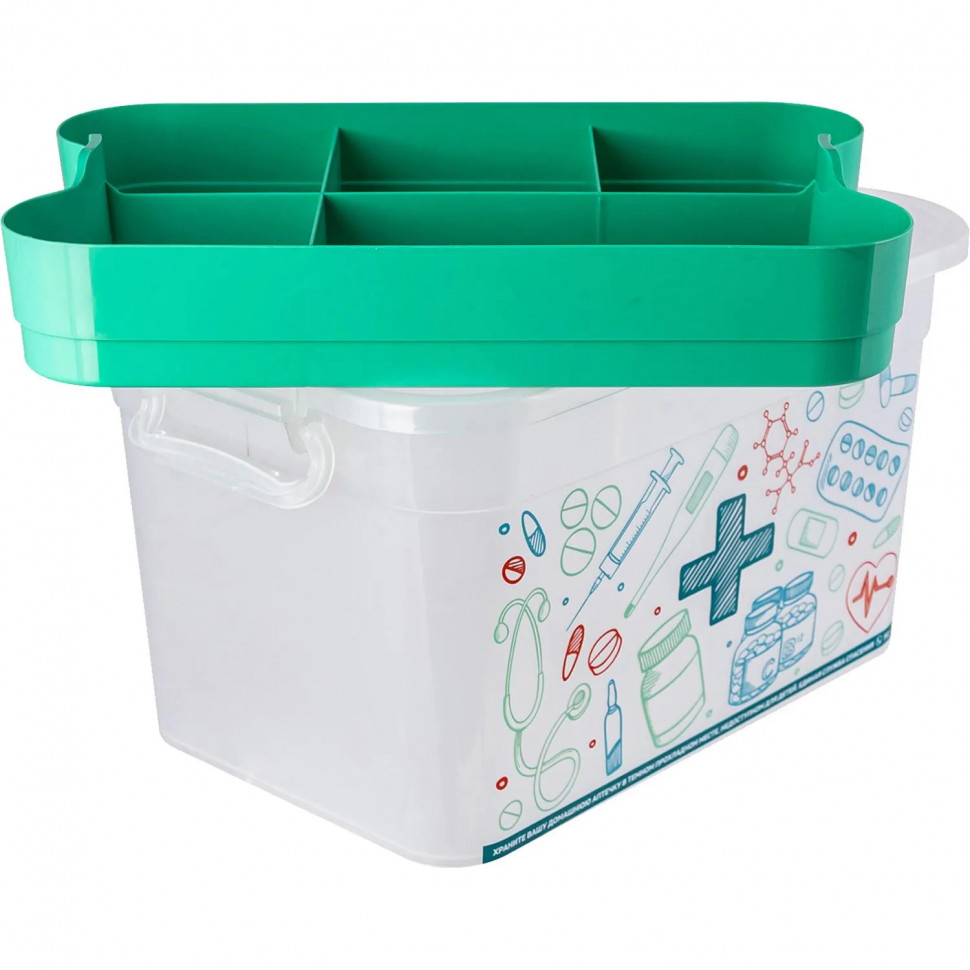 Контейнер для аптечки ДОМАШНИЙ ДОКТОР 10л 355x235x190мм