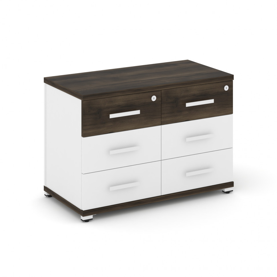 Concept Тумба приставная широкая 6 ящ. CN.TSP-007 W Дуб Мали/Белый Бриллиант/Металл Белый 836*420*58 Concept Тумба приставная широкая 6 ящ. CN.TSP-007 W Дуб Мали/Белый Бриллиант/Металл Белый 836*420*58