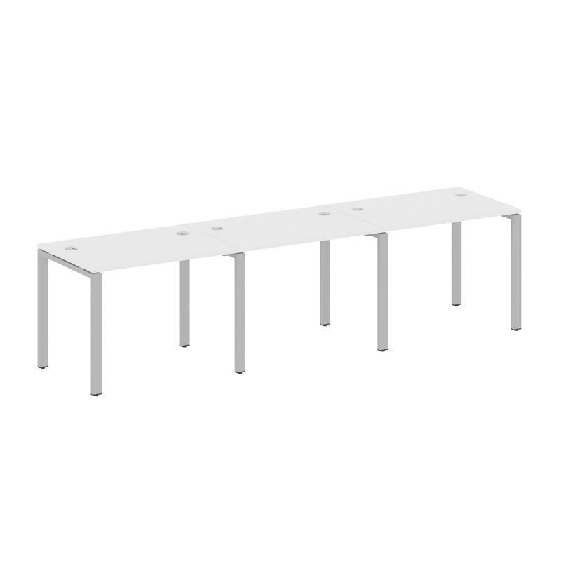 Metal System Рабочая станция на 3 места на П-образном м/к БП.СМ-3.1 Белый/Металл Серый 3000*720*750 Metal System Рабочая станция на 3 места на П-образном м/к БП.СМ-3.1 Белый/Металл Серый 3000*720*750