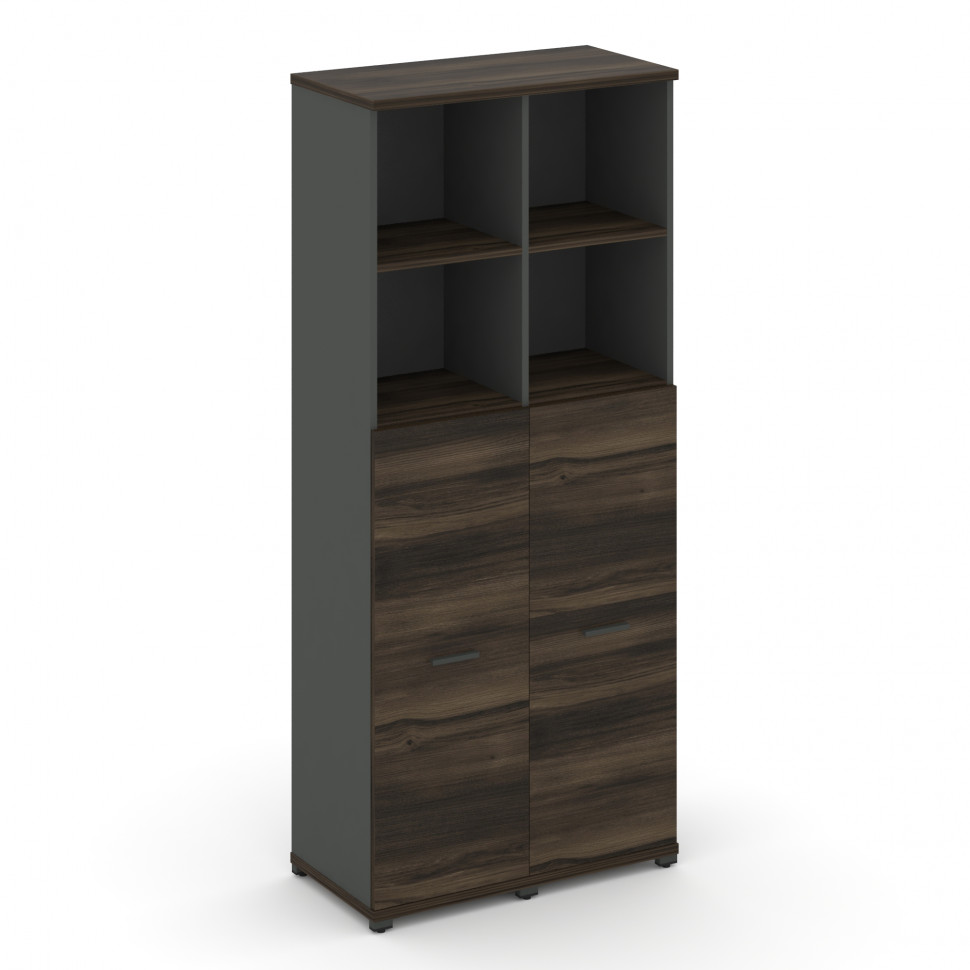 Concept Шкаф 2 узкие секции, 5 ниш CN.STU-524 A Дуб Мали/Антрацит/Металл Антрацит 836*420*1922