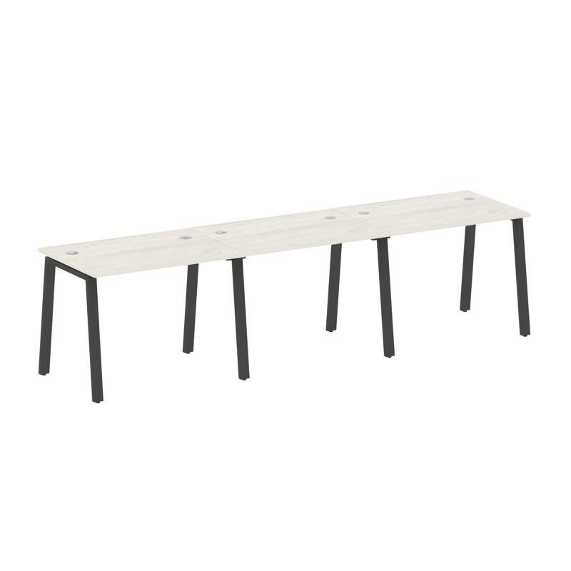 Metal System Рабочая станция на 3 места на А-образном м/к БА.СМ-3.1 Дуб Наварра/Металл Антрацит 3000