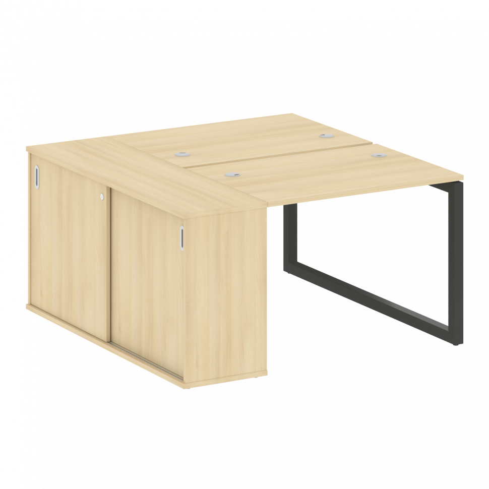 Metal System Quattro Рабочая станция с шкафом-купе на О-образном м/к 50БО.РС-СШК-1.1 Т Акация Лорка/