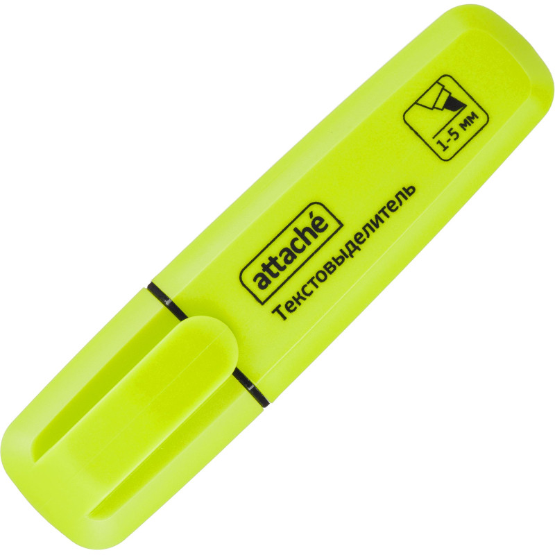 Маркер текстовыделитель Attache Palette 1-5мм желтый HL6010
