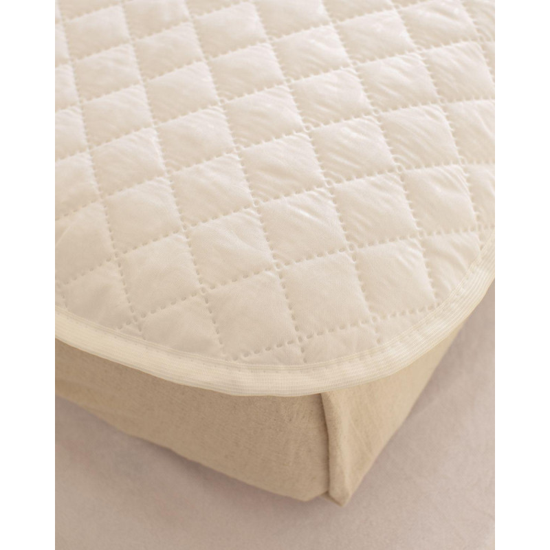 Наматрасник Luscan 90х200 стеганый, с резинкой по углам, 100гр/м2, белый