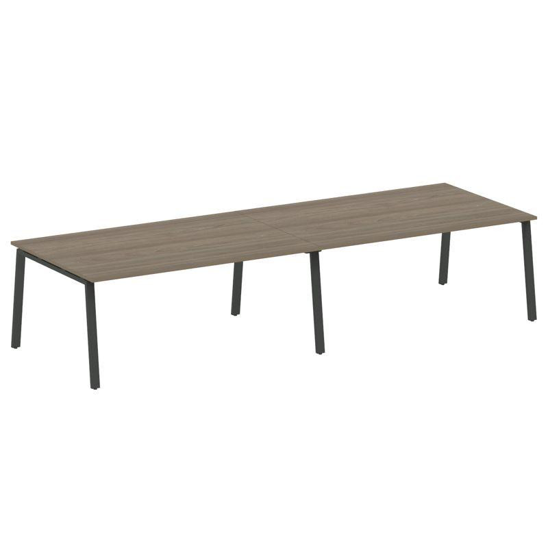 Metal System Переговорный стол (2 столешницы) на А-образном м/к БА.ПРГ-2.5 Вяз Благородный/Металл Ан