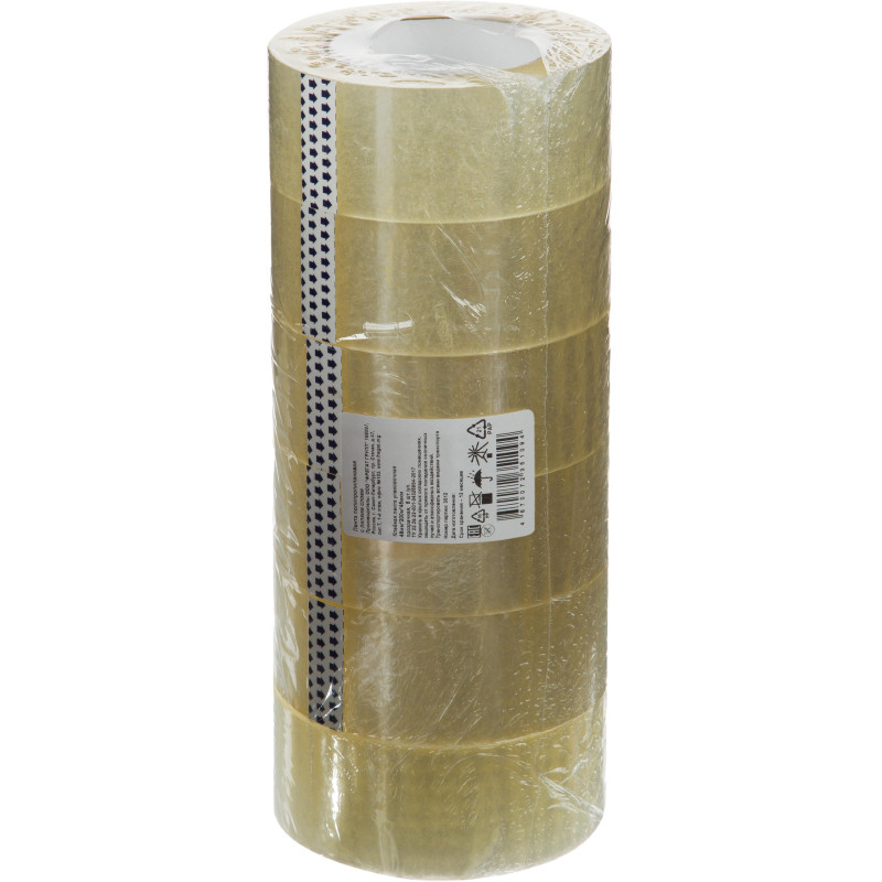 Клейкая лента упаковочная 48мм х 200м 45мкм прозрачный 6 шт/уп СПб