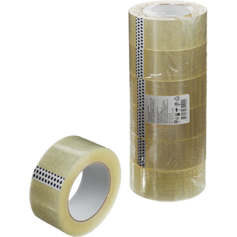 Клейкая лента упаковочная 48мм х 200м 45мкм прозрачный 6 шт/уп СПб