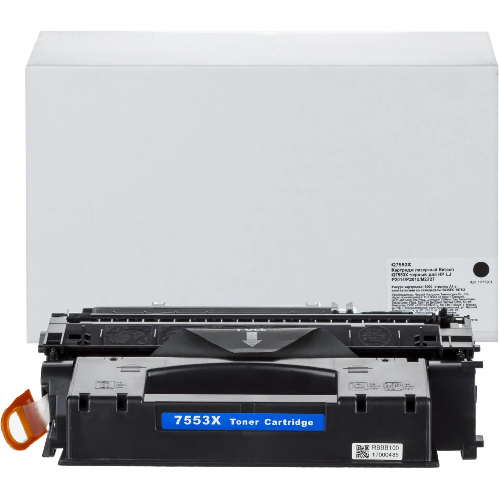 Картридж лазерный Retech Q7553X чер. для HP LJ P2014/P2015/M2727 Картридж лазерный Retech Q7553X чер. для HP LJ P2014/P2015/M2727