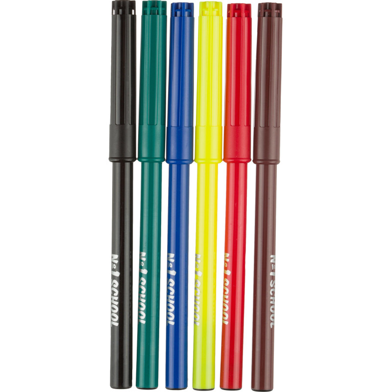 Фломастеры №1School Space time 6цв.,вентилир.,смыв., блист. упак