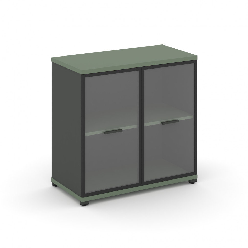 Concept Шкаф 1 широкая секция, 2 ниши CN.STS.E-213 RPB A Кобо/Антрацит/Металл Антрацит/Прозрачный 83