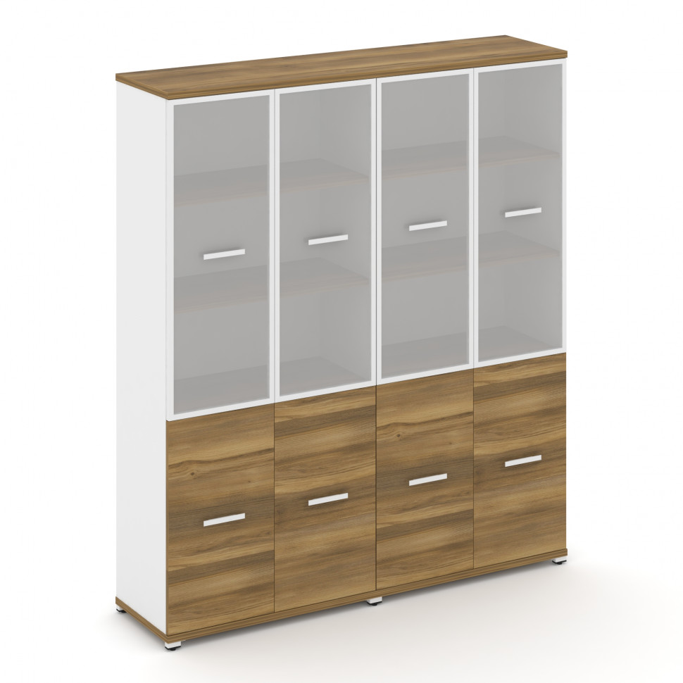 Concept Шкаф 2 широкие секции, 5 ниш CN.STS-522 RMW W Сандал Янтарный/Белый Бриллиант/Металл Белый/С