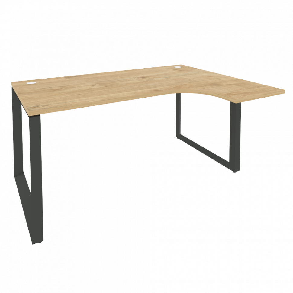 Onix Стол эргономичный правый на О-образном м/к O.MO-SA-4 (R) Тиквуд Светлый/Металл Антрацит 1580*11