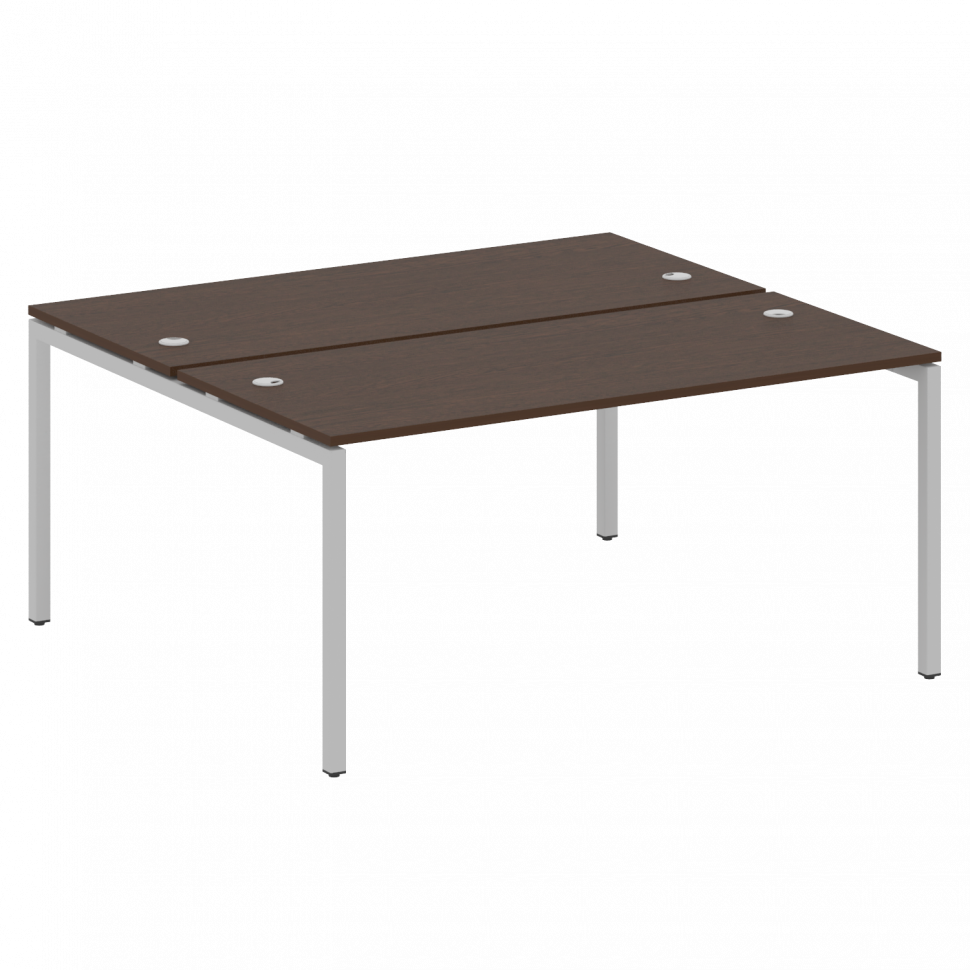 Metal System Quattro Рабочая станция на П-образном м/к 40БП.РАС-СП-2.4 Венге Цаво/Металл Серый 1600*
