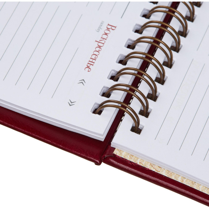 Планинг недатированный Sidney бордо. 64 л. 3-318/0 1 Д