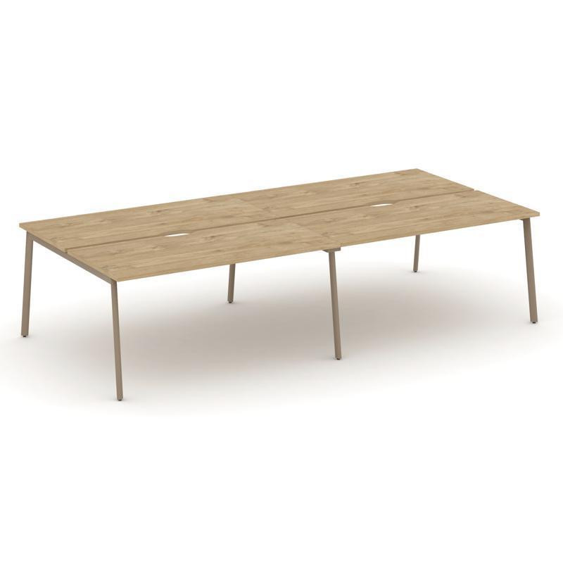 Estetica Рабочая станция 4 места ES.D.RS-4.4-VP Тиквуд Светлый/Металл Латте 3160*1500*750 Estetica Рабочая станция 4 места ES.D.RS-4.4-VP Тиквуд Светлый/Металл Латте 3160*1500*750