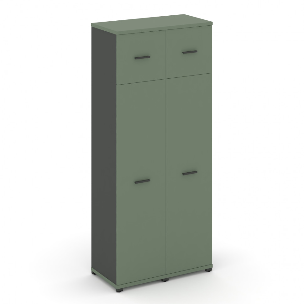 Concept Шкаф 2 узкие секции, 5 ниш CN.STU-527 A Кобо/Антрацит/Металл Антрацит 836*420*1922