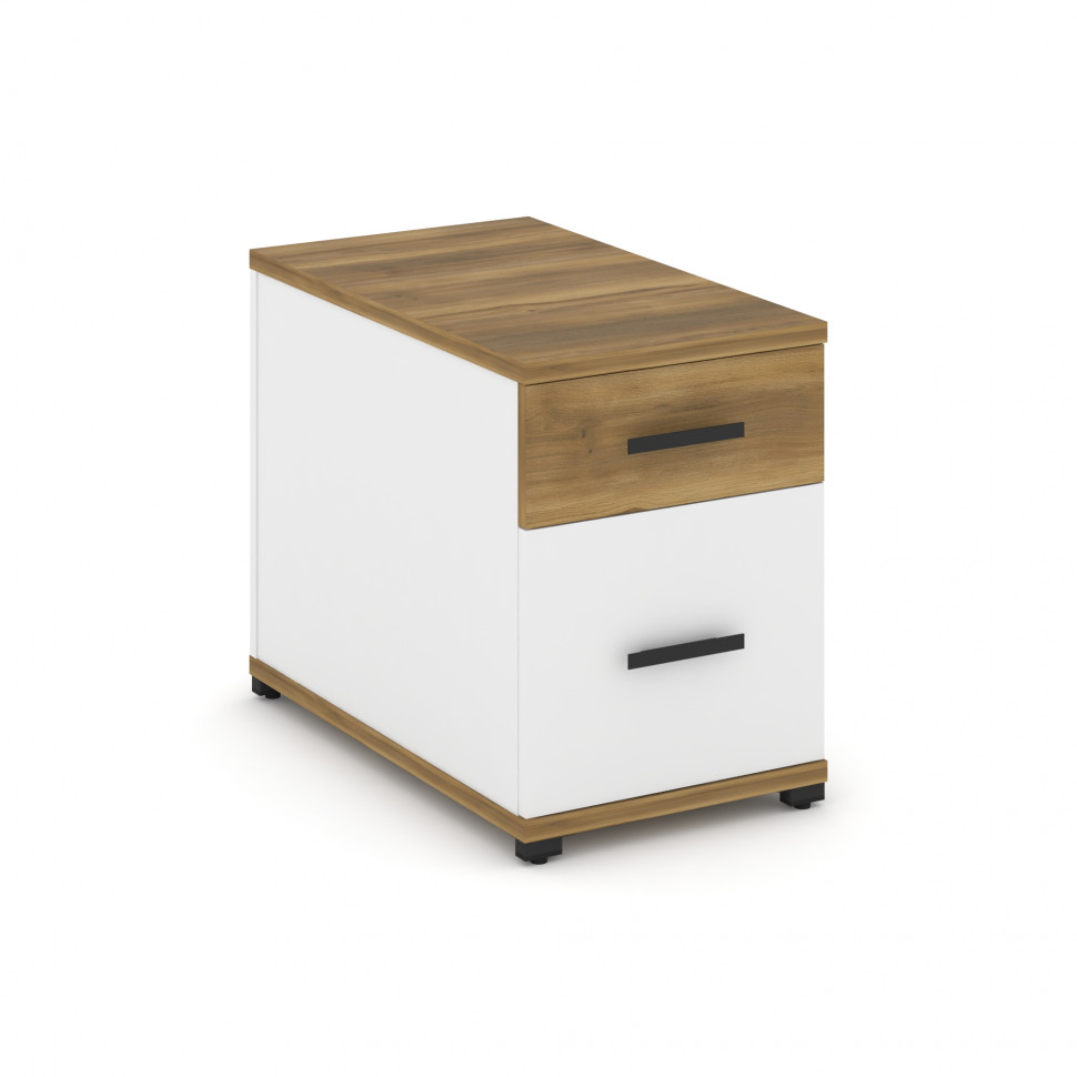 Concept Тумба опорная/приставная 1 ящ.+1 распаш. фасад CN.TGO-004 B Сандал Янтарный/Белый Бриллиант/