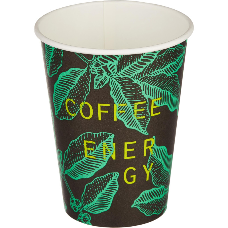 Стакан одноразовый бум однос. 300мл d-90мм SP12 coffee energy (MIX)50шт/уп