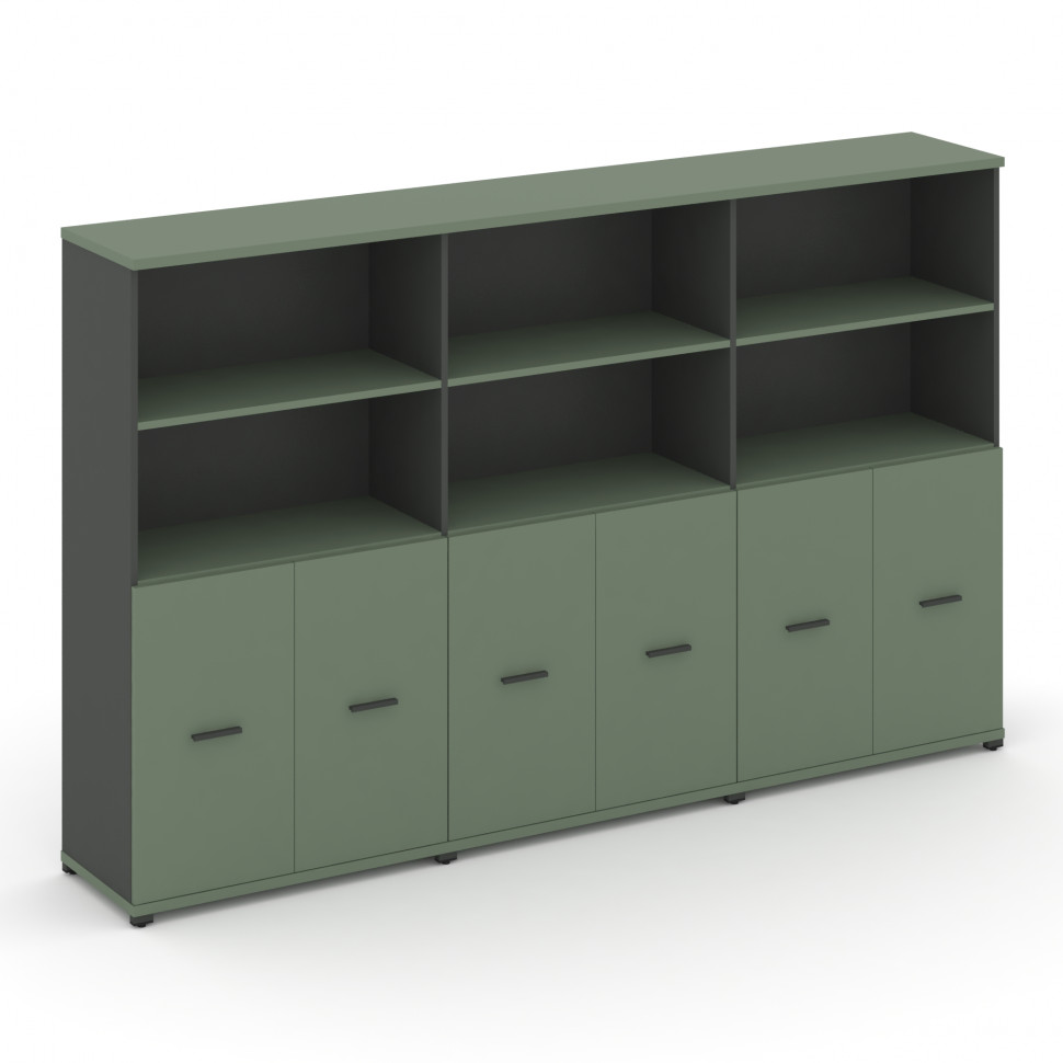 Concept Шкаф 3 широкие секции, 4 ниши CN.STS-431 A Кобо/Антрацит/Металл Антрацит 2500*420*1554