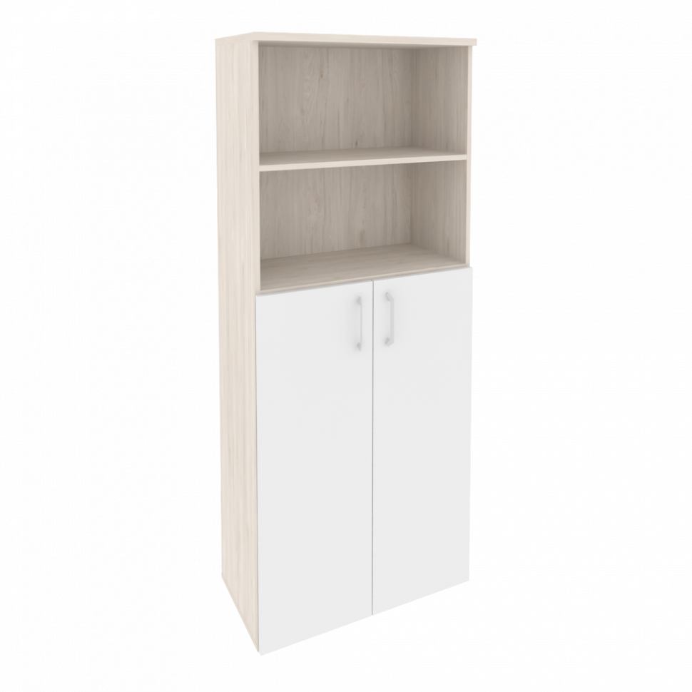 Onix Шкаф высокий широкий O.ST-1.6 Денвер Светлый/Белый Бриллиант 800*420*1977