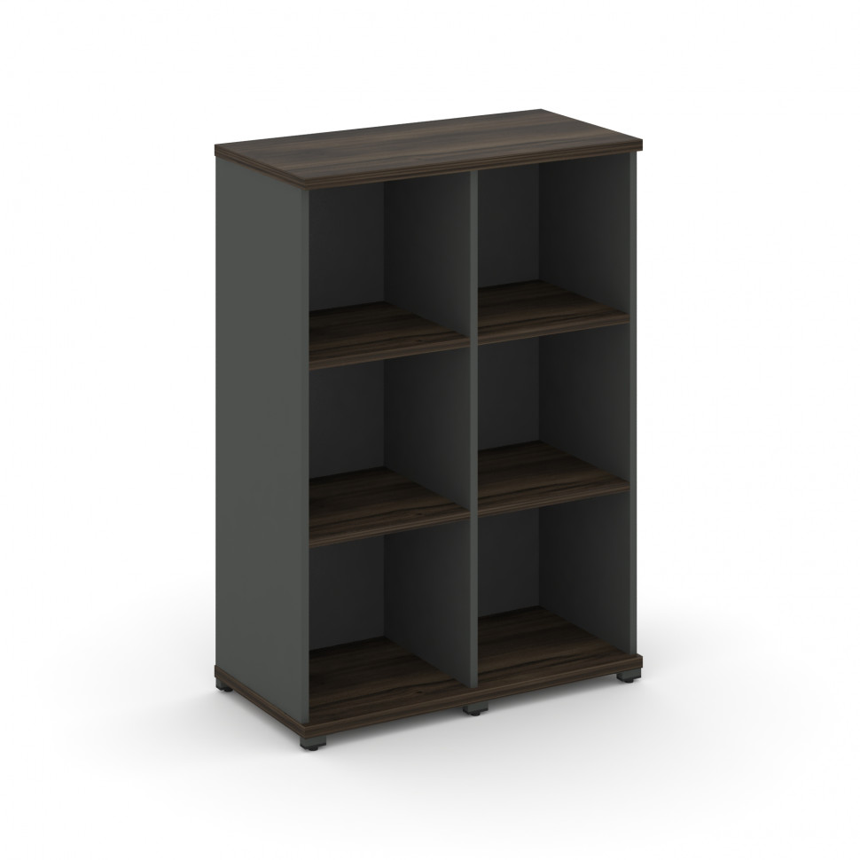 Concept Стеллаж 2 узкие секции, 3 ниши CN.STU-320 Дуб Мали/Антрацит/Металл Антрацит 836*420*1186