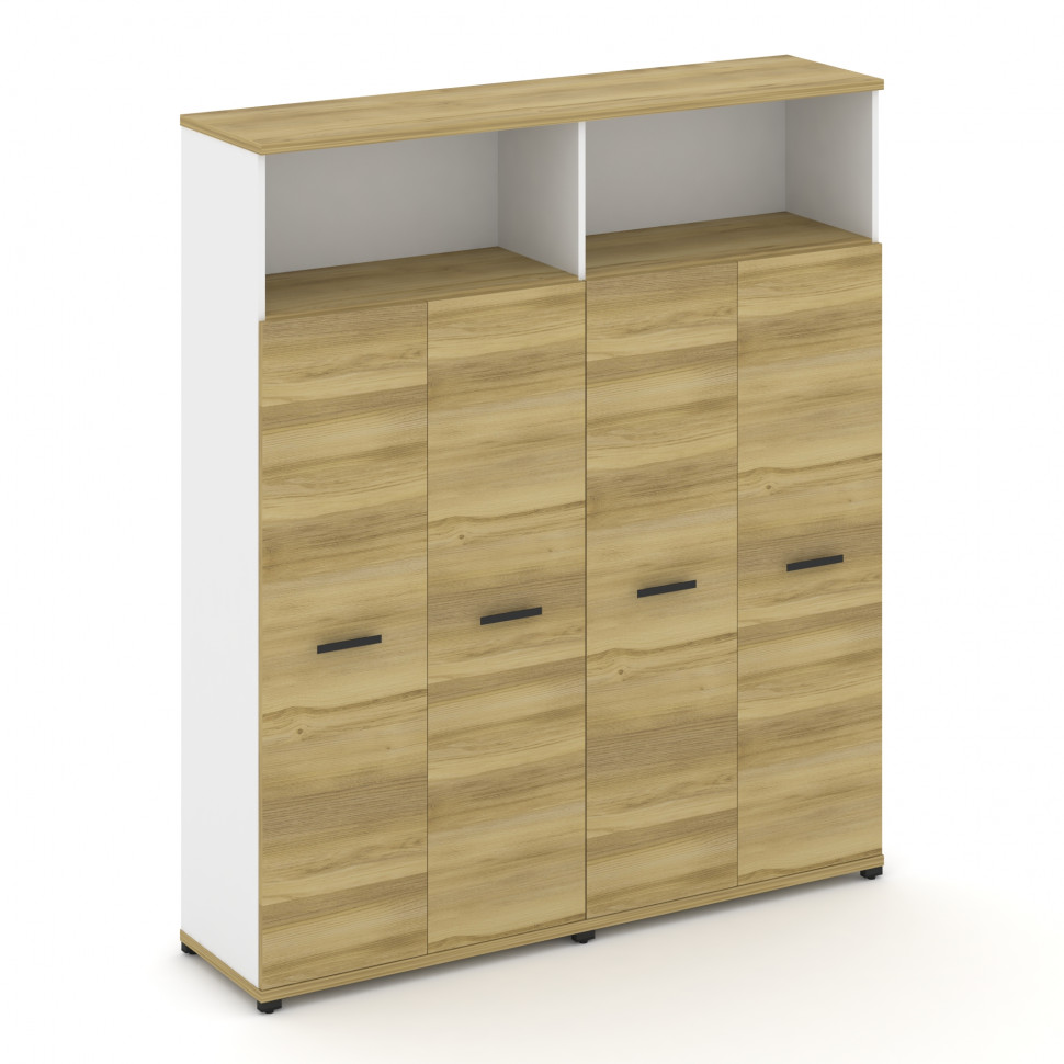 Concept Шкаф 2 широкие секции, 5 ниш CN.STS-526 B Дуб Винченцо/Белый Бриллиант/Металл Черный 1668*42 Concept Шкаф 2 широкие секции, 5 ниш CN.STS-526 B Дуб Винченцо/Белый Бриллиант/Металл Черный 1668*42