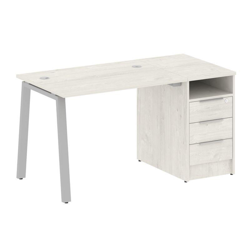 Metal System Рабочая станция с тумбой на А-образном м/к БА.РС-СТП-1.1 Дуб Наварра/Металл Серый 1412* Metal System Рабочая станция с тумбой на А-образном м/к БА.РС-СТП-1.1 Дуб Наварра/Металл Серый 1412*