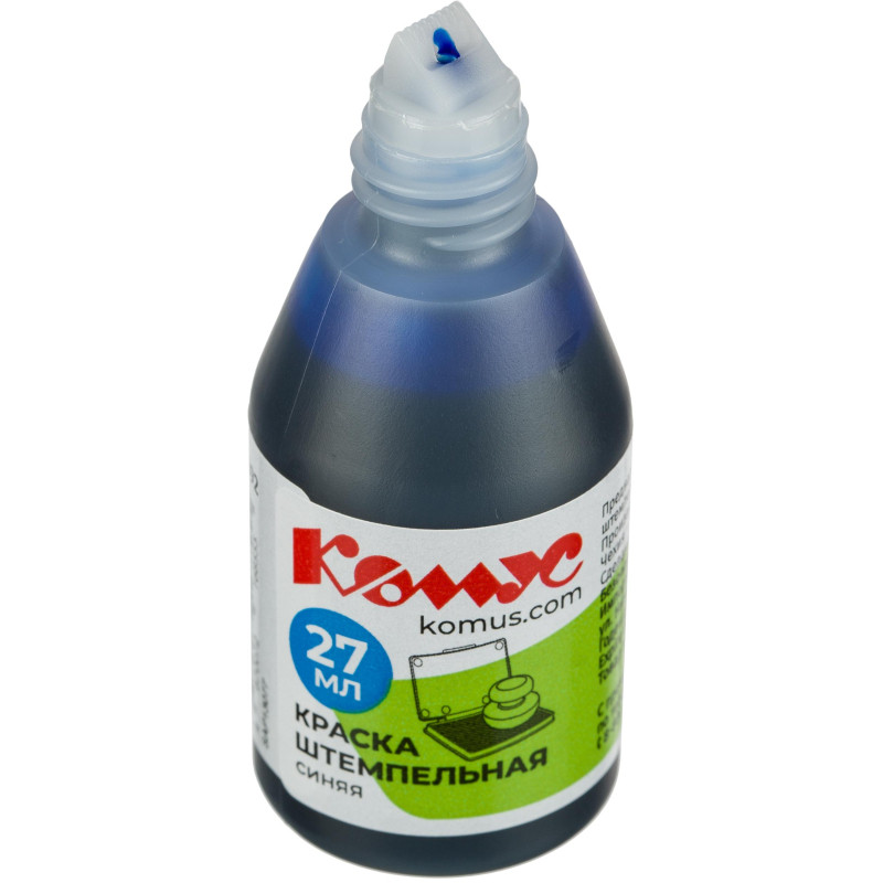 Краска штемпельная Комус синяя 27 мл