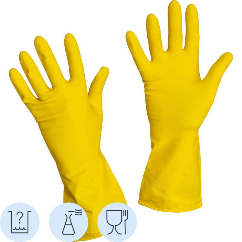 Перчатки латексные Gward LOTOS G60 60 гр желтые р.10