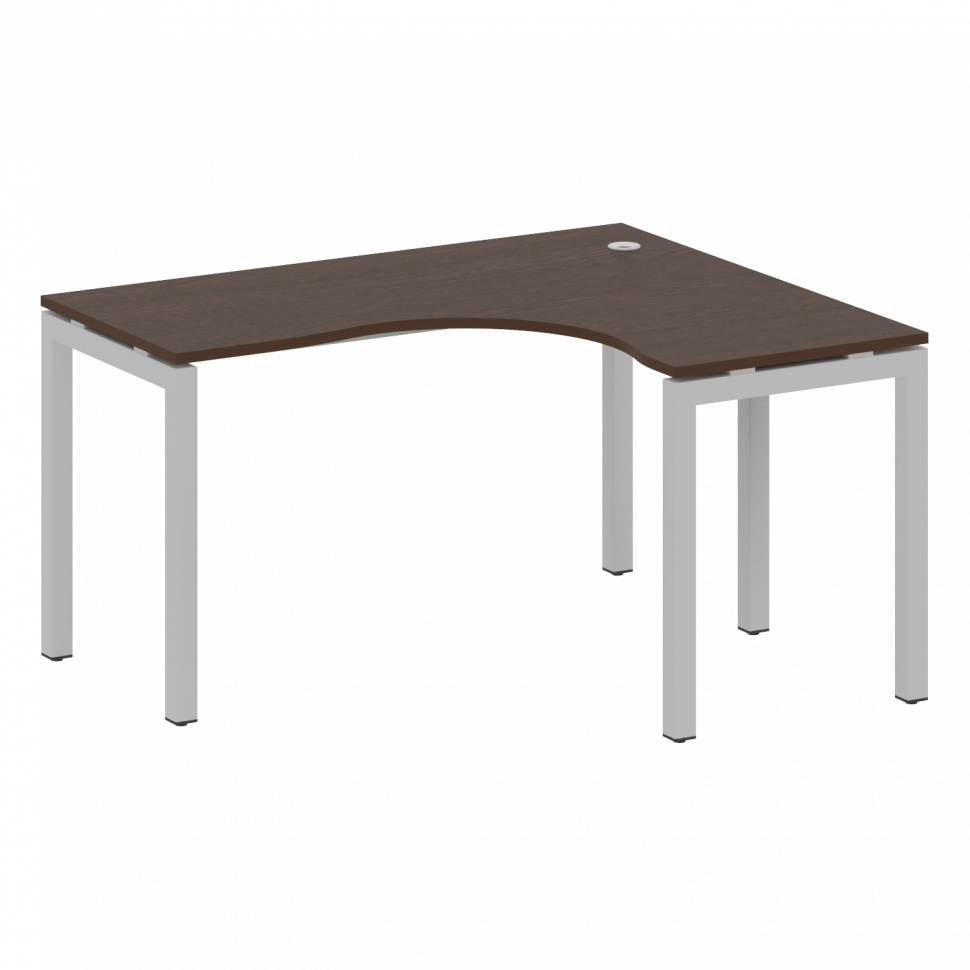 Metal System Quattro Стол криволинейный правый на П-образном м/к 50БП.СА-3 (R) Венге Цаво/Металл Сер