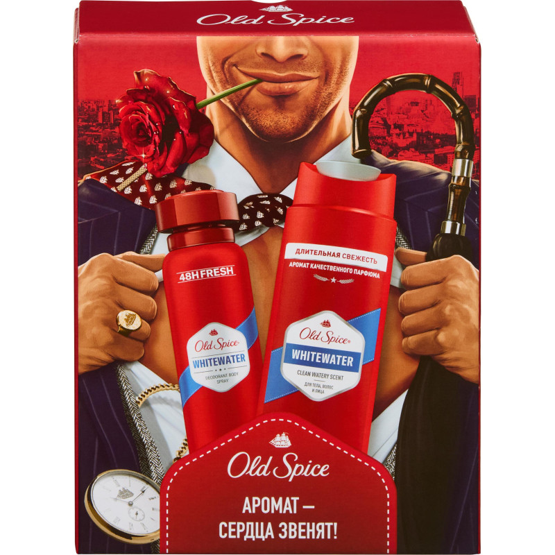 Подарочный набор Old Spice Whitewater дез-спрей 150мл гль душ 3в1 250мл муж