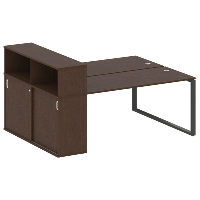 Metal System Рабочая станция с шкафом-купе на О-образном м/к БО.РС-СШК-2.4 Т Венге Цаво/Металл Антра Metal System Рабочая станция с шкафом-купе на О-образном м/к БО.РС-СШК-2.4 Т Венге Цаво/Металл Антра