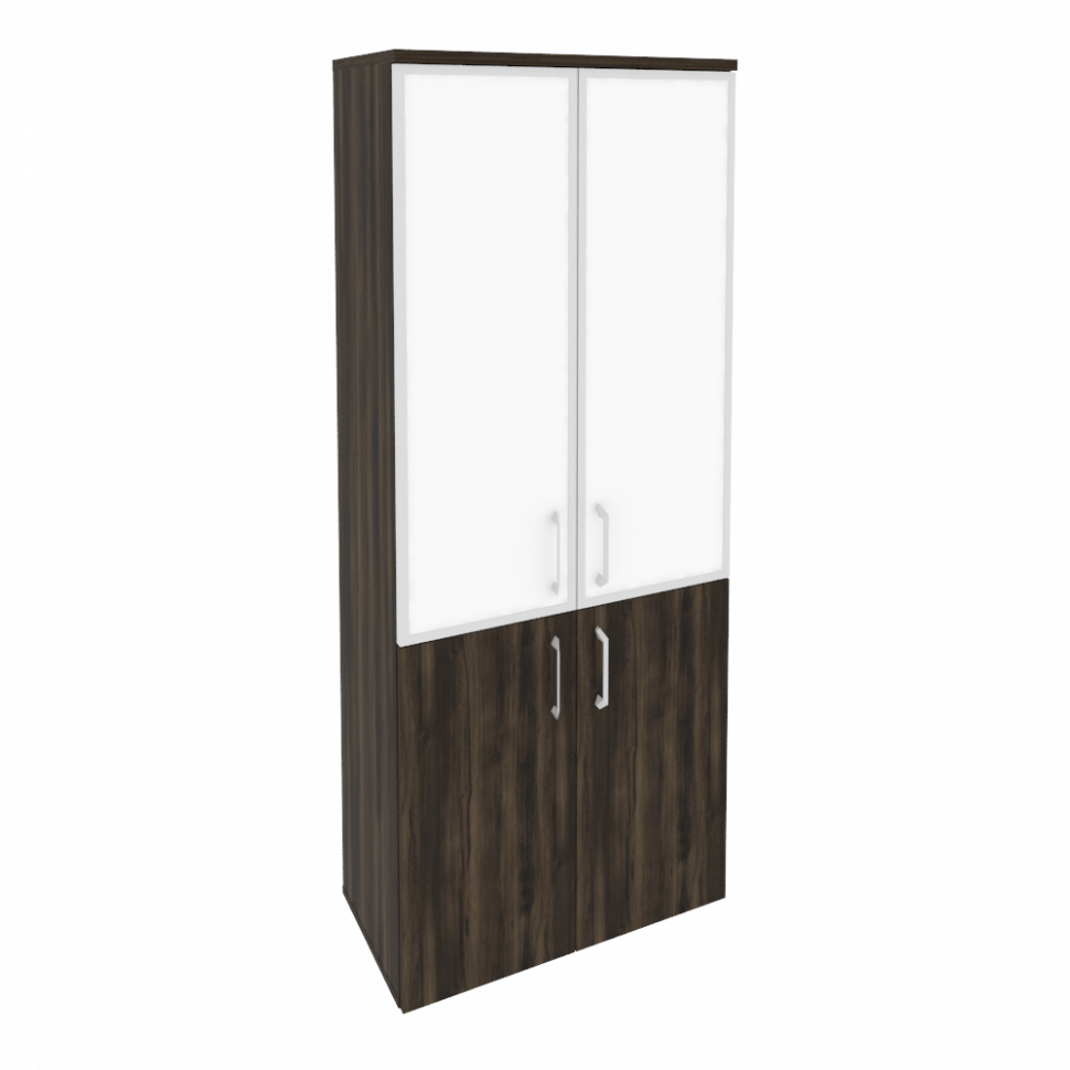 Onix Шкаф высокий широкий O.ST-1.2 R white Дуб Мали/Стекло White 800*420*1977