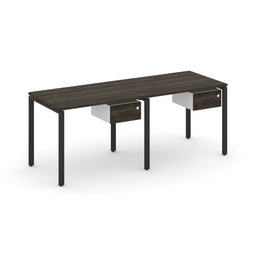 Concept Рабочая станция односторонняя с подвес. тумбами 2 места CN.ORS-109 B Дуб Мали/Белый Бриллиан