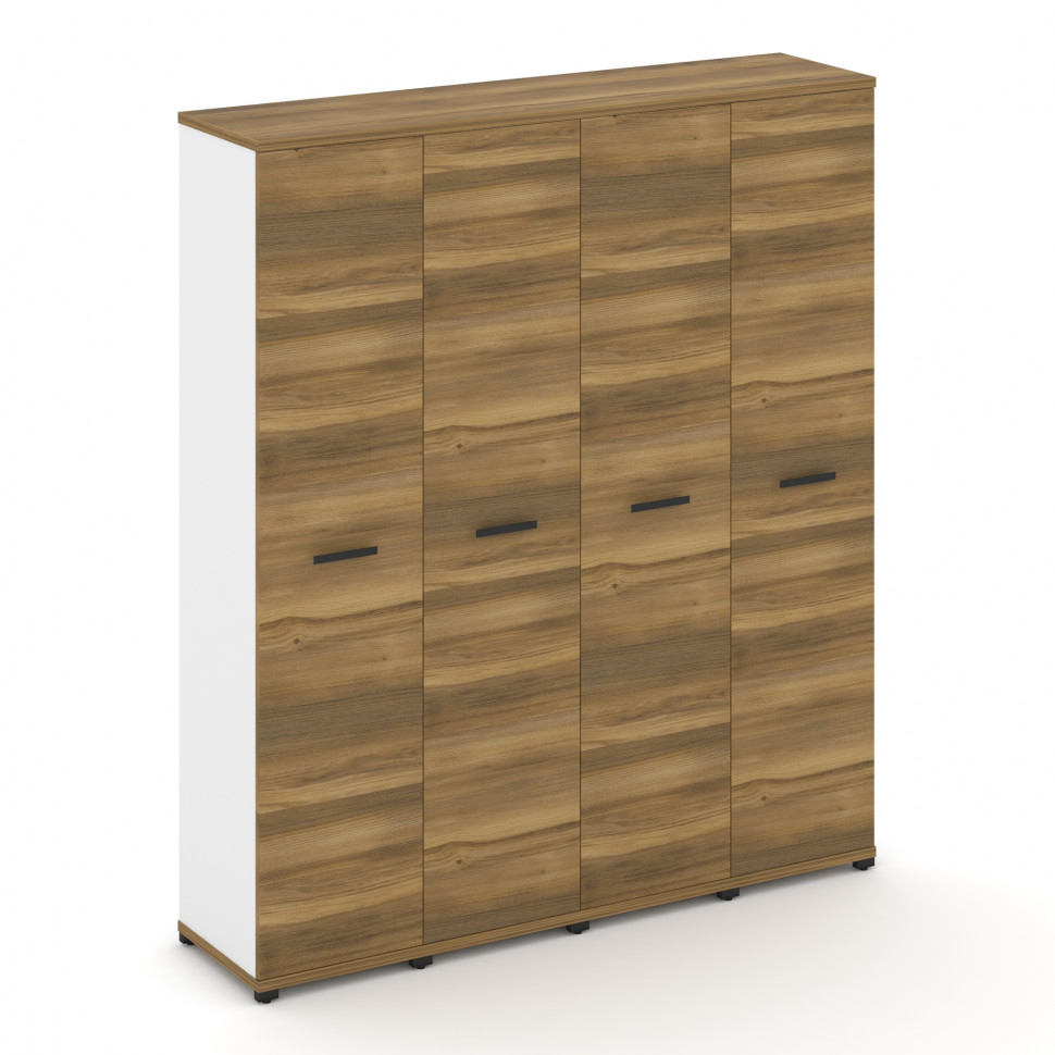 Concept Шкаф 4 узкие секции, 5 ниш CN.STU-548 B Сандал Янтарный/Белый Бриллиант/Металл Черный 1668*4