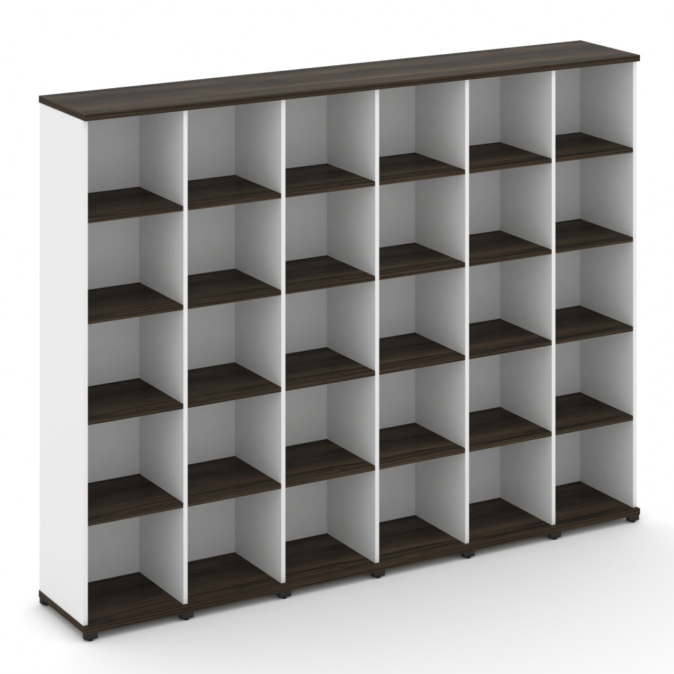 Concept Стеллаж 6 узких секций, 5 ниш CN.STU-560 Дуб Мали/Белый Бриллиант/Металл Черный 2500*420*192 Concept Стеллаж 6 узких секций, 5 ниш CN.STU-560 Дуб Мали/Белый Бриллиант/Металл Черный 2500*420*192