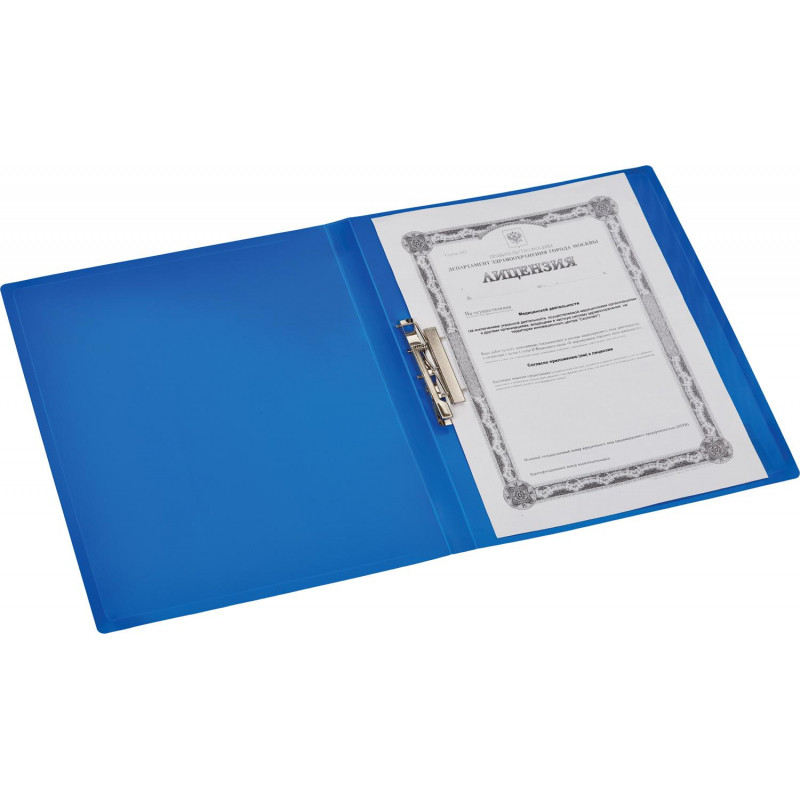 Папка с зажимом метал. Attache 20мм Label синий Папка с зажимом метал. Attache 20мм Label синий