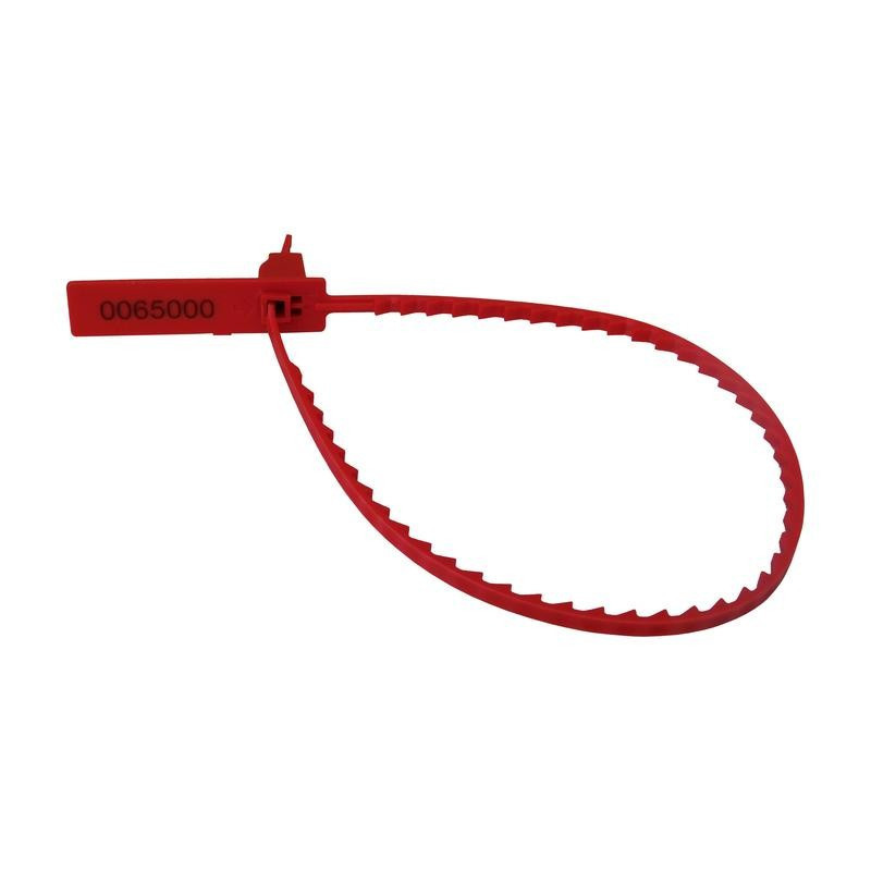 Пломба пластиковая номерная, одноразовая, 200мм, красные, узк.40шт/уп Пломба пластиковая номерная, одноразовая, 200мм, красные, узк.40шт/уп