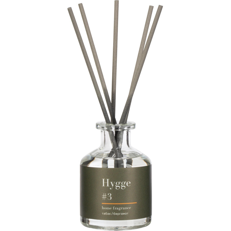 Аромадиффузор с палочками Hygge #3 Табак и Бергамот 50 мл АР 100-016